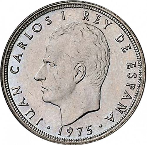 5 Pesetas Obverse Image minted in SPAIN in 1975 / 80 (1975-82  -  JUAN CARLOS I)  - The Coin Database