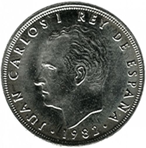 5 Pesetas Obverse Image minted in SPAIN in 1982 (1975-82  -  JUAN CARLOS I)  - The Coin Database