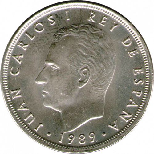 5 Pesetas Obverse Image minted in SPAIN in 1989 (1975-82  -  JUAN CARLOS I)  - The Coin Database