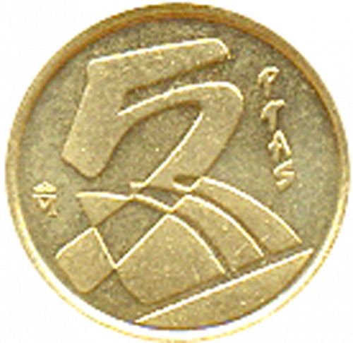 5 Pesetas Obverse Image minted in SPAIN in 2000 (1982-01  -  JUAN CARLOS I - New Design)  - The Coin Database
