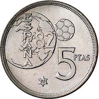 5 Pesetas Reverse Image minted in SPAIN in 1975 / 80 (1975-82  -  JUAN CARLOS I)  - The Coin Database