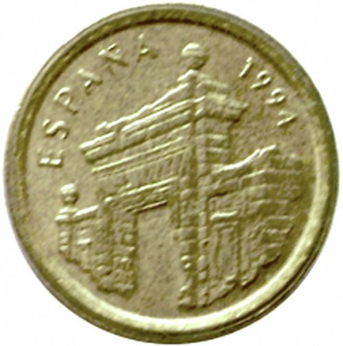 5 Pesetas Reverse Image minted in SPAIN in 1994 (1982-01  -  JUAN CARLOS I - New Design)  - The Coin Database