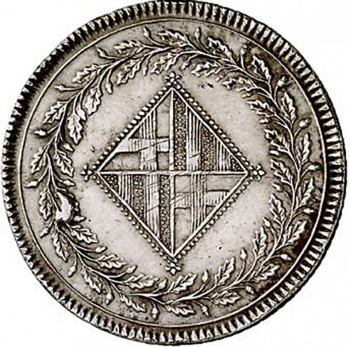5 Pesetas Obverse Image minted in SPAIN in 1809 (1808-13  -  JOSE NAPOLEON - Barcelona)  - The Coin Database