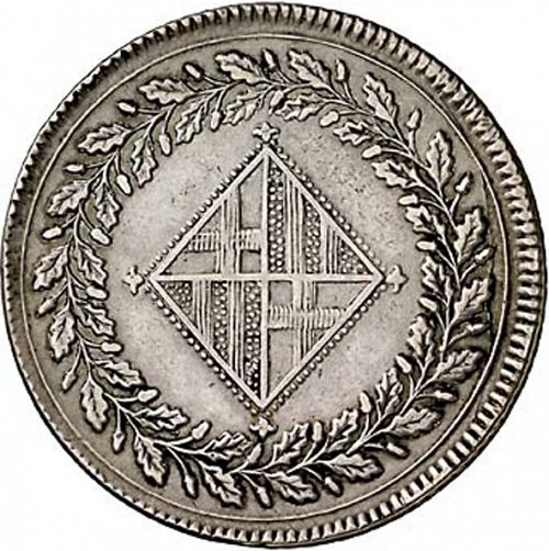 5 Pesetas Obverse Image minted in SPAIN in 1810 (1808-13  -  JOSE NAPOLEON - Barcelona)  - The Coin Database