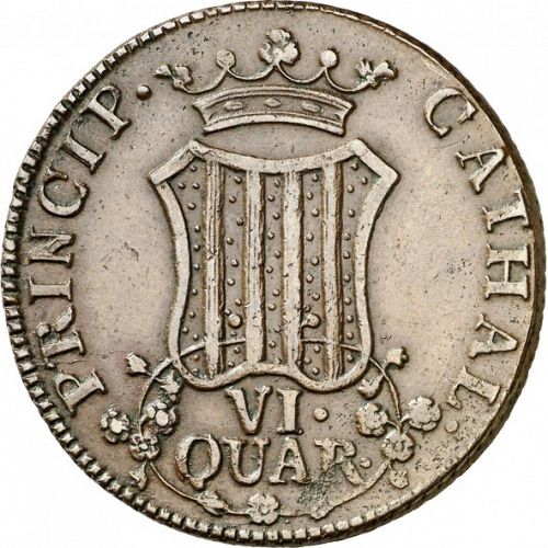 6 Cuartos Reverse Image minted in SPAIN in 1813 (1808-33  -  FERNANDO VII - Local coinage)  - The Coin Database
