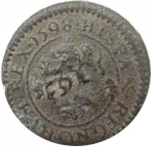 6 Maravedies Reverse Image minted in SPAIN in 1636 (1621-65  -  FELIPE IV)  - The Coin Database