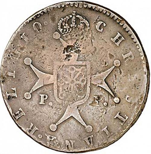 6 Maravedies Reverse Image minted in SPAIN in 1818 (1808-33  -  FERNANDO VII)  - The Coin Database