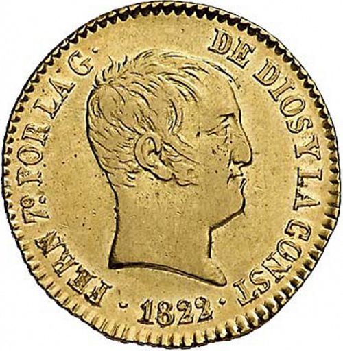 80 Reales Obverse Image minted in SPAIN in 1822SP (1821-33  -  FERNANDO VII - Vellon Coinage)  - The Coin Database