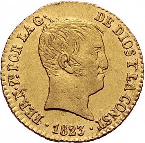 80 Reales Obverse Image minted in SPAIN in 1823SP (1821-33  -  FERNANDO VII - Vellon Coinage)  - The Coin Database