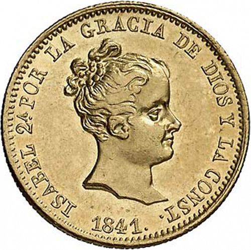 80 Reales Obverse Image minted in SPAIN in 1841PS (1833-48  -  ISABEL II)  - The Coin Database