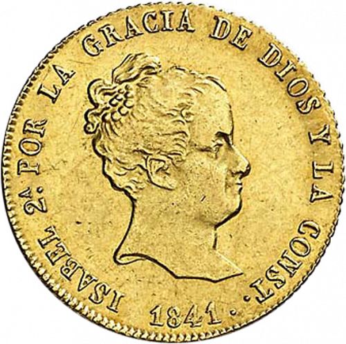 80 Reales Obverse Image minted in SPAIN in 1841RD (1833-48  -  ISABEL II)  - The Coin Database