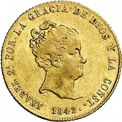 80 Reales Obverse Image minted in SPAIN in 1842RD (1833-48  -  ISABEL II)  - The Coin Database