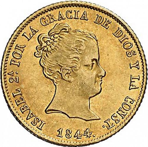 80 Reales Obverse Image minted in SPAIN in 1844RD (1833-48  -  ISABEL II)  - The Coin Database