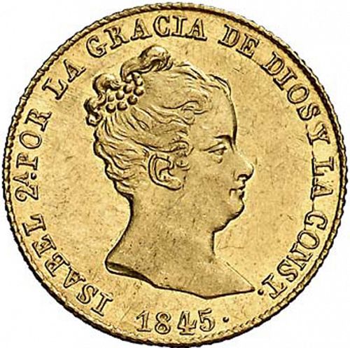 80 Reales Obverse Image minted in SPAIN in 1845PS (1833-48  -  ISABEL II)  - The Coin Database
