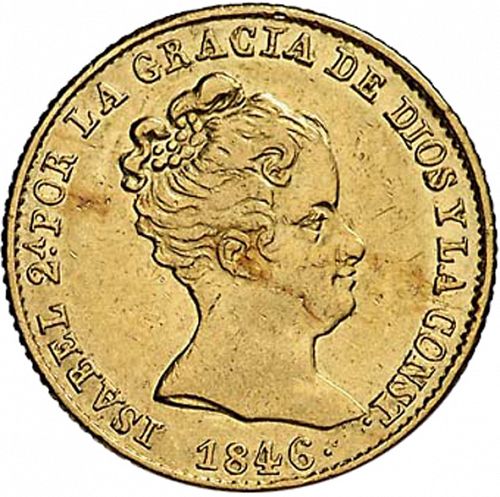 80 Reales Obverse Image minted in SPAIN in 1846PS (1833-48  -  ISABEL II)  - The Coin Database