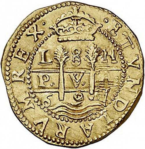 8 Escudos Obverse Image minted in SPAIN in 1697H (1665-00  -  CARLOS II)  - The Coin Database