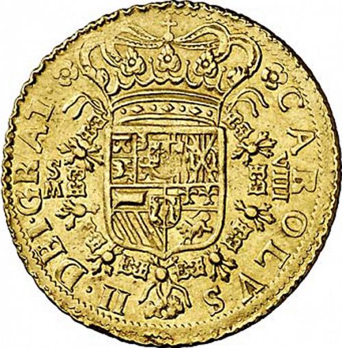 8 Escudos Obverse Image minted in SPAIN in 1699M (1665-00  -  CARLOS II)  - The Coin Database