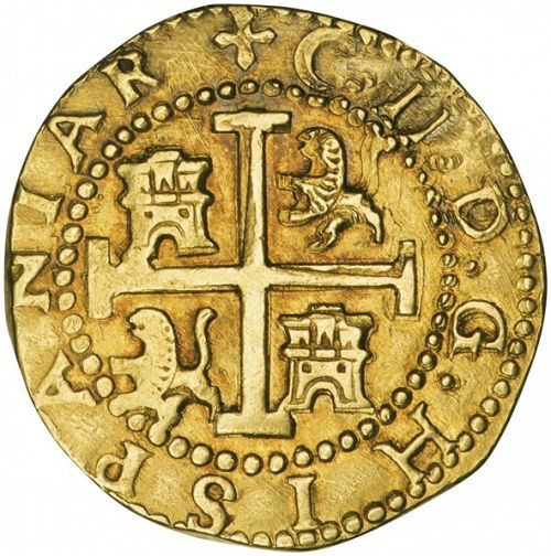 8 Escudos Reverse Image minted in SPAIN in 1699R (1665-00  -  CARLOS II)  - The Coin Database