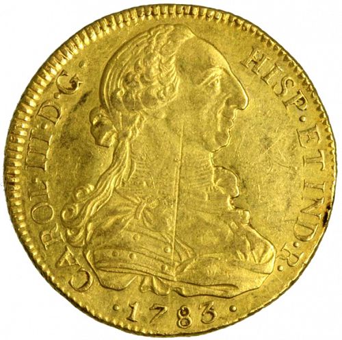 8 Escudos Obverse Image minted in SPAIN in 1783P (1759-88  -  CARLOS III)  - The Coin Database