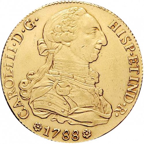 8 Escudos Obverse Image minted in SPAIN in 1788C (1759-88  -  CARLOS III)  - The Coin Database
