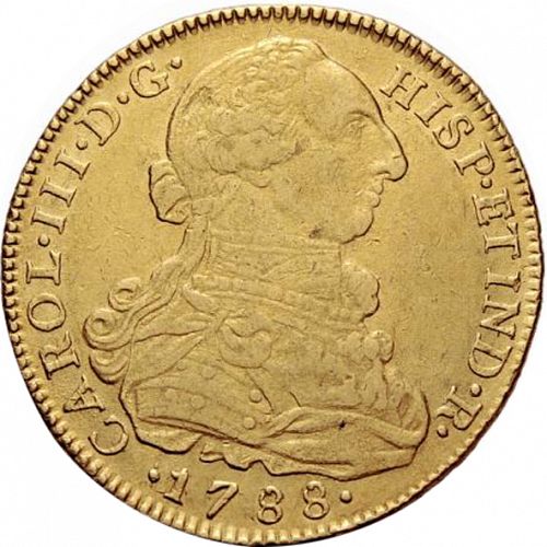 8 Escudos Obverse Image minted in SPAIN in 1788JJ (1759-88  -  CARLOS III)  - The Coin Database