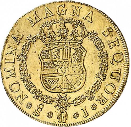 8 Escudos Reverse Image minted in SPAIN in 1760J (1759-88  -  CARLOS III)  - The Coin Database