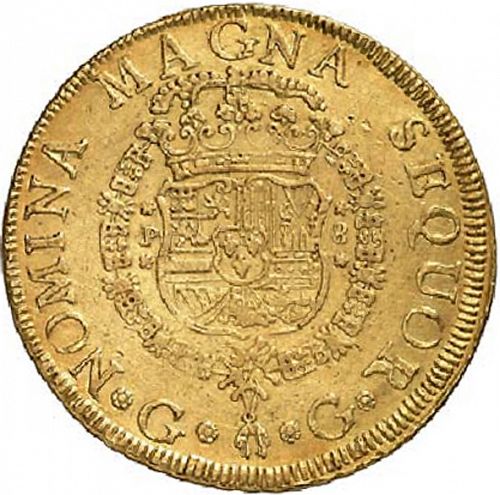 8 Escudos Reverse Image minted in SPAIN in 1761J (1759-88  -  CARLOS III)  - The Coin Database