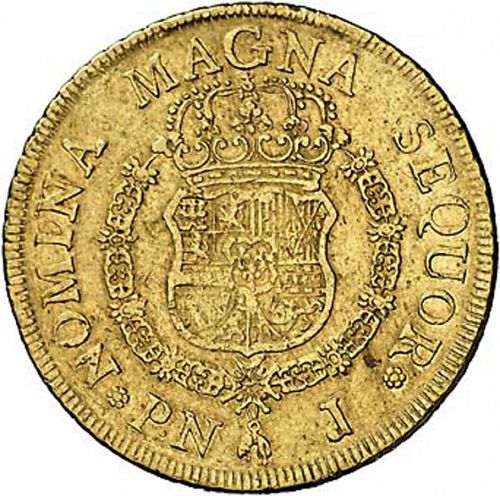 8 Escudos Reverse Image minted in SPAIN in 1762J (1759-88  -  CARLOS III)  - The Coin Database