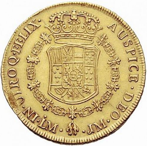 8 Escudos Reverse Image minted in SPAIN in 1763JM (1759-88  -  CARLOS III)  - The Coin Database