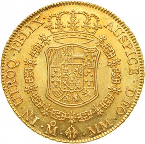 8 Escudos Reverse Image minted in SPAIN in 1763MM (1759-88  -  CARLOS III)  - The Coin Database