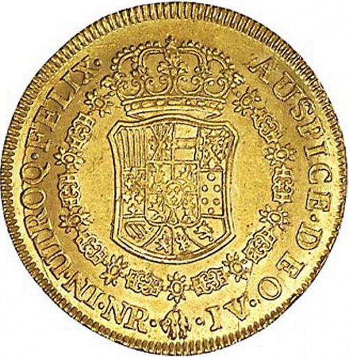 8 Escudos Reverse Image minted in SPAIN in 1764JV (1759-88  -  CARLOS III)  - The Coin Database