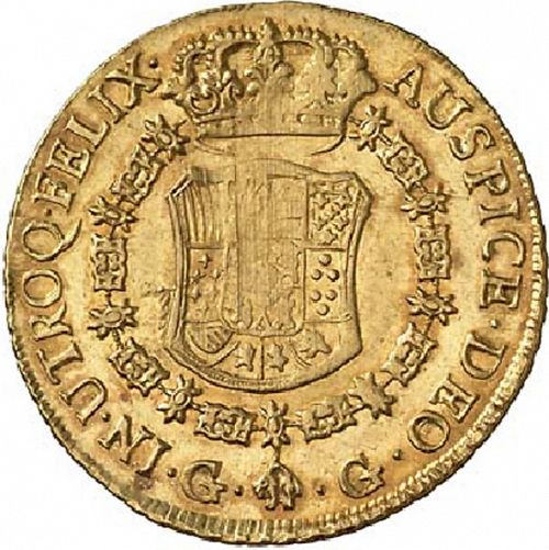 8 Escudos Reverse Image minted in SPAIN in 1765 (1759-88  -  CARLOS III)  - The Coin Database