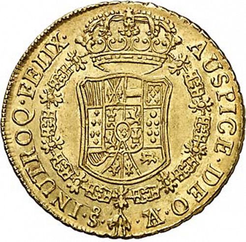 8 Escudos Reverse Image minted in SPAIN in 1767A (1759-88  -  CARLOS III)  - The Coin Database