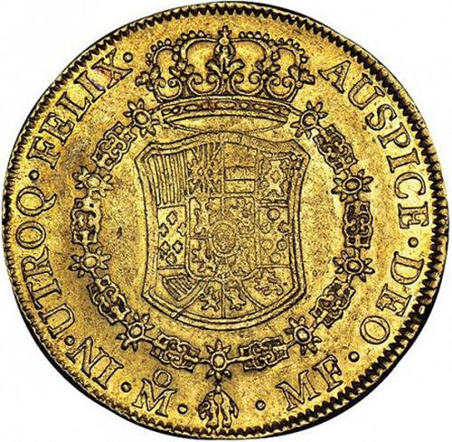 8 Escudos Reverse Image minted in SPAIN in 1769MF (1759-88  -  CARLOS III)  - The Coin Database