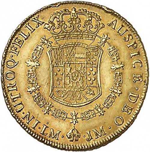 8 Escudos Reverse Image minted in SPAIN in 1770JM (1759-88  -  CARLOS III)  - The Coin Database