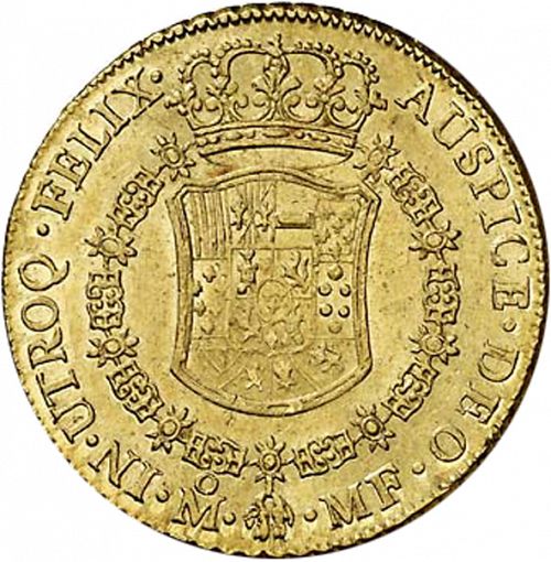 8 Escudos Reverse Image minted in SPAIN in 1770MF (1759-88  -  CARLOS III)  - The Coin Database