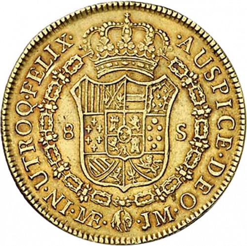 8 Escudos Reverse Image minted in SPAIN in 1772JM (1759-88  -  CARLOS III)  - The Coin Database