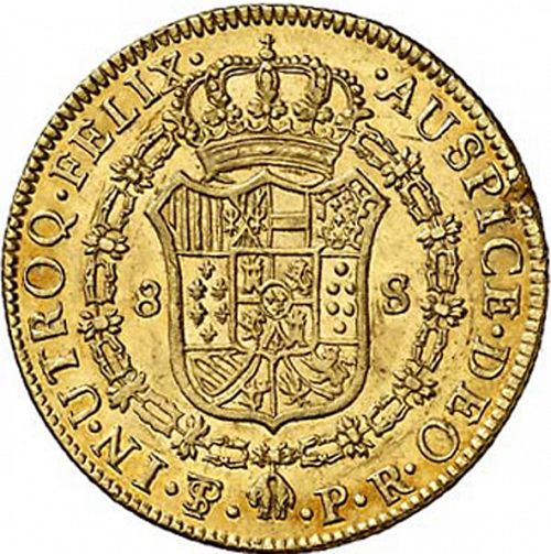 8 Escudos Reverse Image minted in SPAIN in 1780PR (1759-88  -  CARLOS III)  - The Coin Database