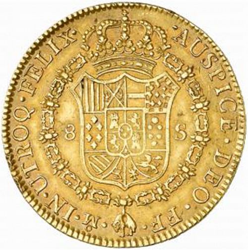 8 Escudos Reverse Image minted in SPAIN in 1783FF (1759-88  -  CARLOS III)  - The Coin Database