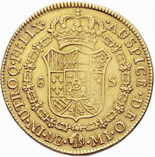 8 Escudos Reverse Image minted in SPAIN in 1783MI (1759-88  -  CARLOS III)  - The Coin Database