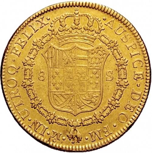 8 Escudos Reverse Image minted in SPAIN in 1786FM (1759-88  -  CARLOS III)  - The Coin Database
