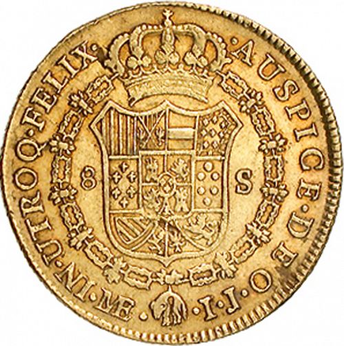 8 Escudos Reverse Image minted in SPAIN in 1788IJ (1759-88  -  CARLOS III)  - The Coin Database