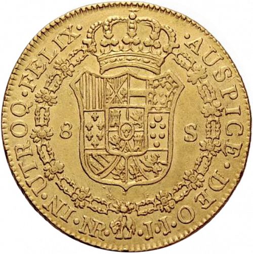 8 Escudos Reverse Image minted in SPAIN in 1788JJ (1759-88  -  CARLOS III)  - The Coin Database