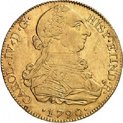 8 Escudos Obverse Image minted in SPAIN in 1790M (1788-08  -  CARLOS IV)  - The Coin Database