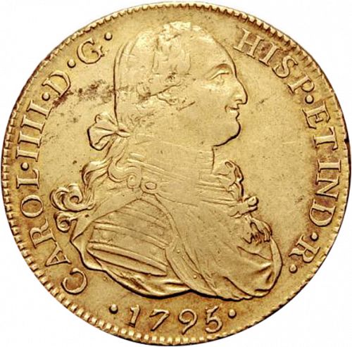 8 Escudos Obverse Image minted in SPAIN in 1795IJ (1788-08  -  CARLOS IV)  - The Coin Database