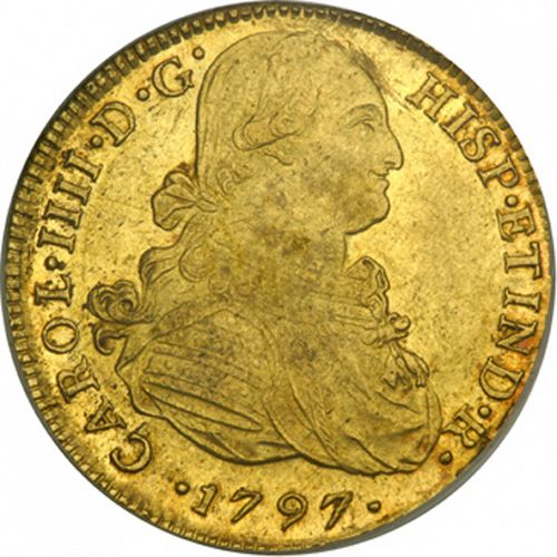 8 Escudos Obverse Image minted in SPAIN in 1797IJ (1788-08  -  CARLOS IV)  - The Coin Database