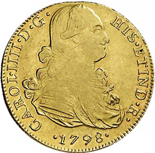 8 Escudos Obverse Image minted in SPAIN in 1798IJ (1788-08  -  CARLOS IV)  - The Coin Database