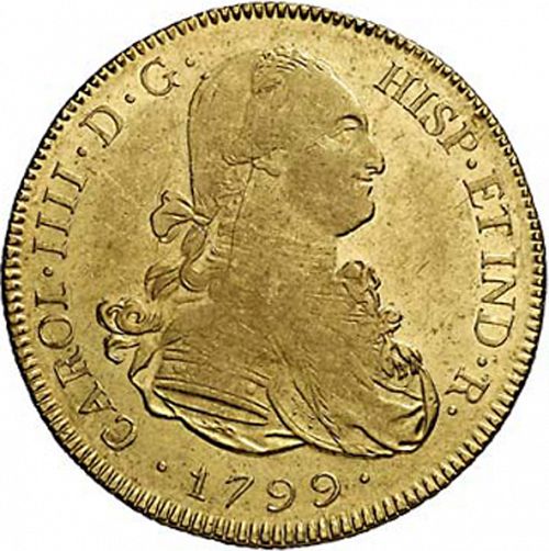 8 Escudos Obverse Image minted in SPAIN in 1799PP (1788-08  -  CARLOS IV)  - The Coin Database