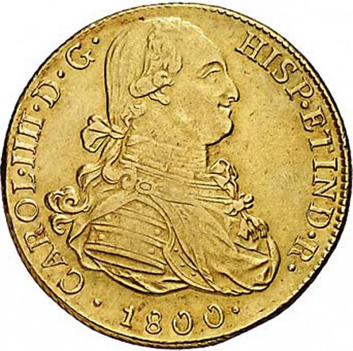 8 Escudos Obverse Image minted in SPAIN in 1800IJ (1788-08  -  CARLOS IV)  - The Coin Database