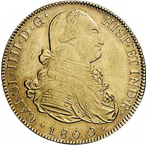 8 Escudos Obverse Image minted in SPAIN in 1800PP (1788-08  -  CARLOS IV)  - The Coin Database